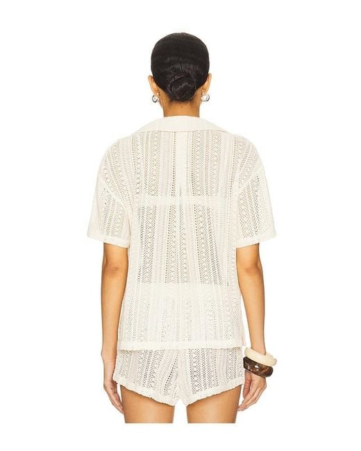ALL THE WAYS White Rosie Button Up Top