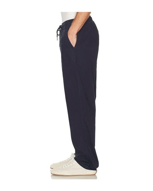 Barefoot Dreams Blue Woven Twill Relaxed Pants for men