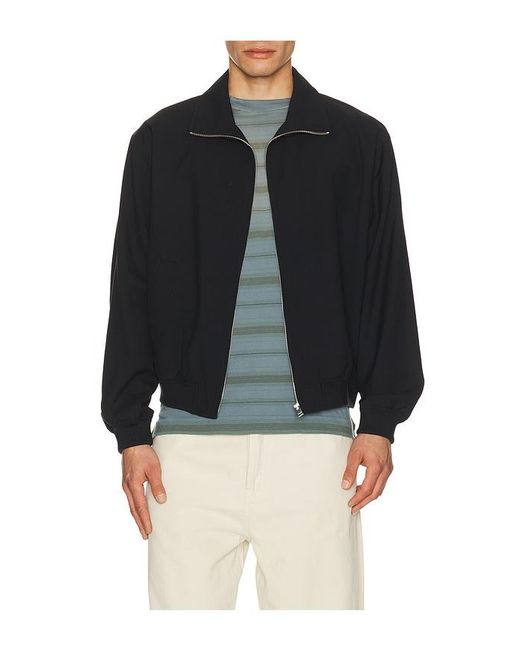 FRAME Black Wool Zip Blouson for men