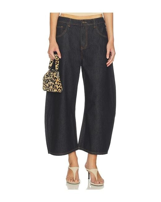 Lioness Black Horseshoe Cropped Jeans