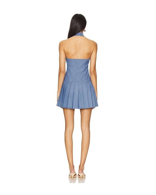 Line & Dot Blue Raquel Mini Dress