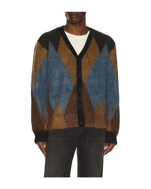 AllSaints Blue Bernie Cardigan for men