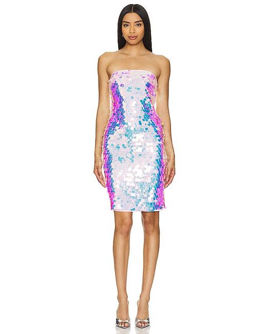 Susana Monaco Blue Midi-Kleid Mit Pailletten