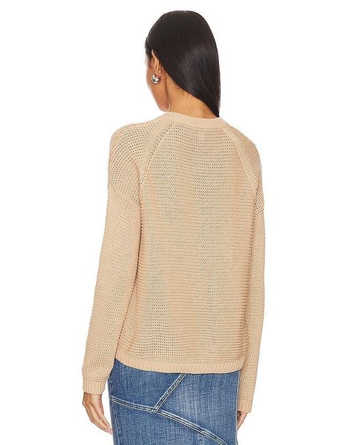 Autumn Cashmere Blue Open Stitch Crew Neck