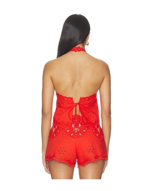 retroféte Red Caliane Top