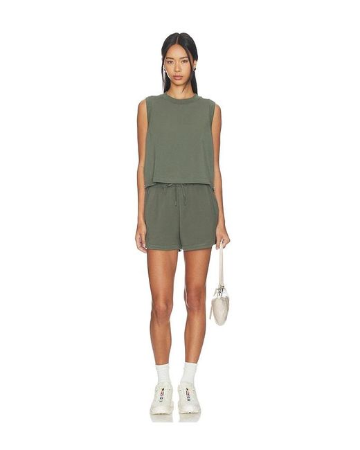 Varley Green Shea Crop Tank Top