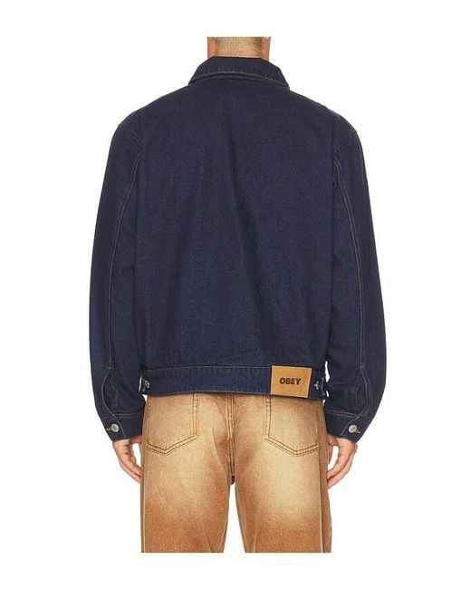Obey Jacke Workshop in Blue für Herren