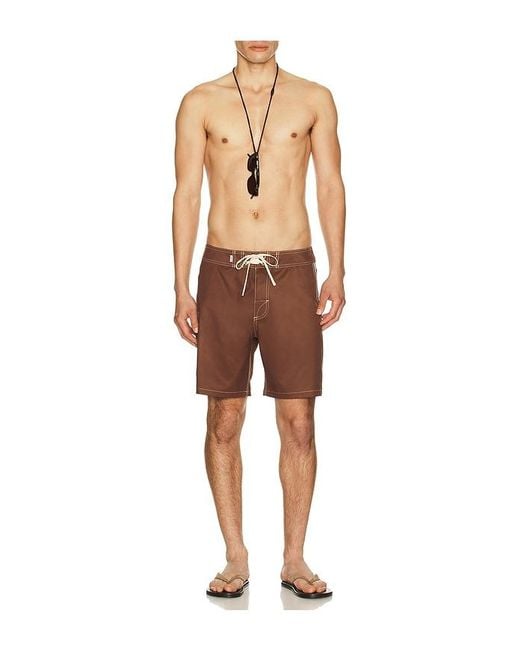 Rhythm Brown Panel Stripe Trunk for men