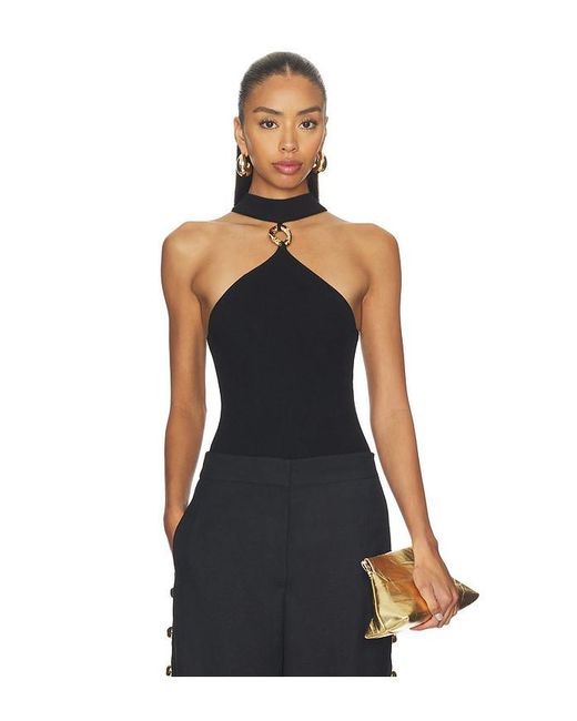 Jonathan Simkhai Black Renlen Halter Top