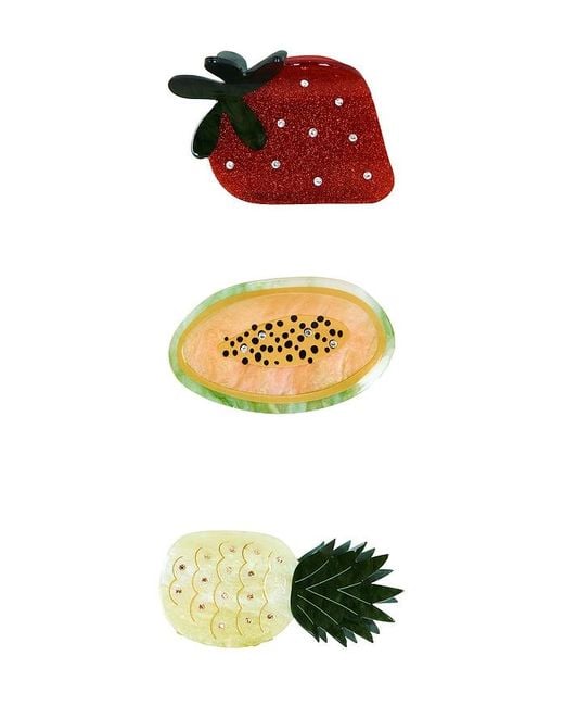 Frasier Sterling White Sugarfruit Claw Clip Set