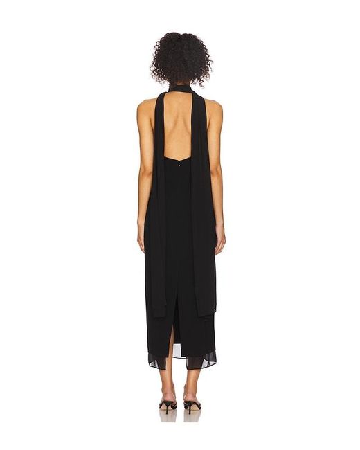 Camila Coelho Black Luzina Midi Dress