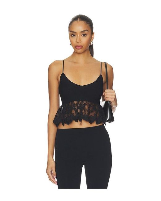 Tularosa Black Dora Knit Lace Tank