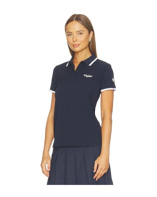 Khalhon Blue Short Sleeve Performance Polo Top