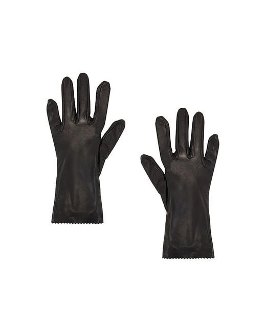 Manokhi Black Short Leather Gloves