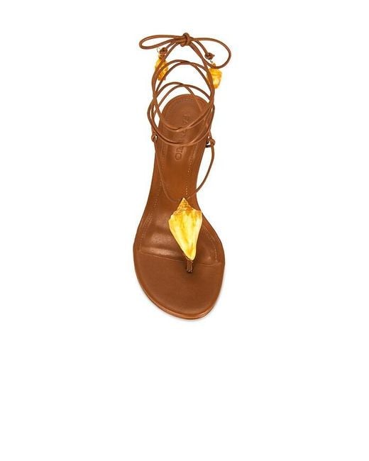 Farm Rio Multicolor Shell Macrame Kitten Heel