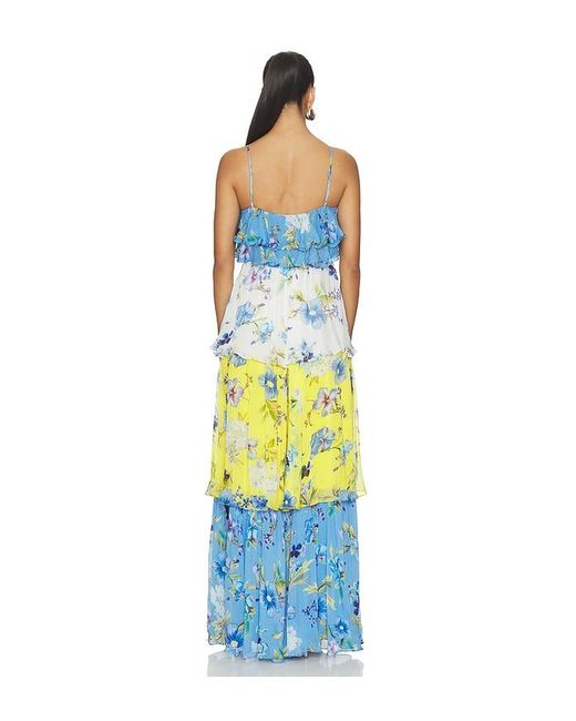 Hemant & Nandita Blue Tiered Maxi Dress