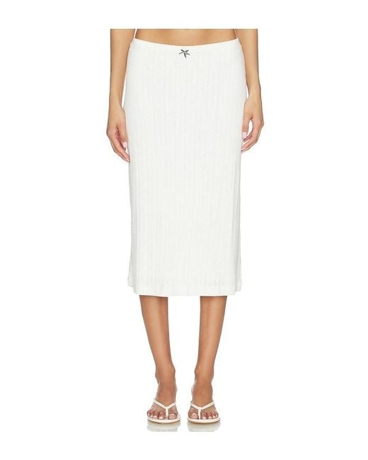 Lacoste White Pointelle Skirt