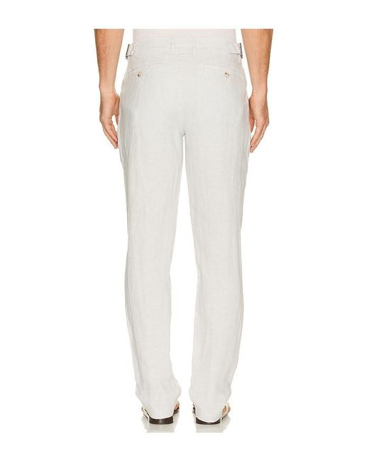 Onia White Linen Trouser for men