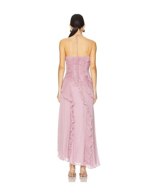 AMUR Pink Lorelie Halter Gown
