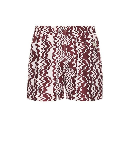 Oas Red Ruby Verve Swim Shorts for men