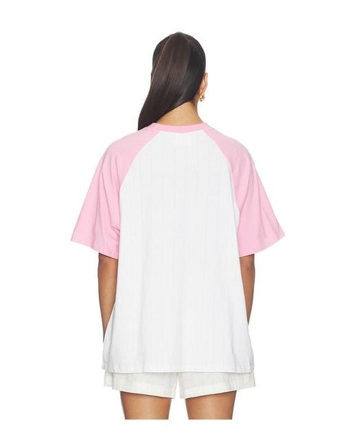 Darling White Old Skool Raglan Tee