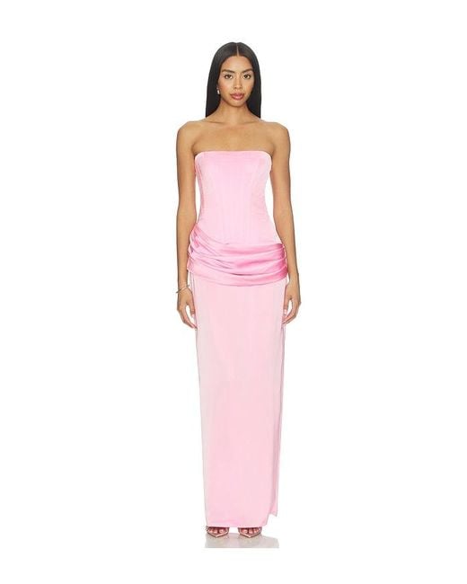 Amanda Uprichard Pink X Revolve Rue Gown
