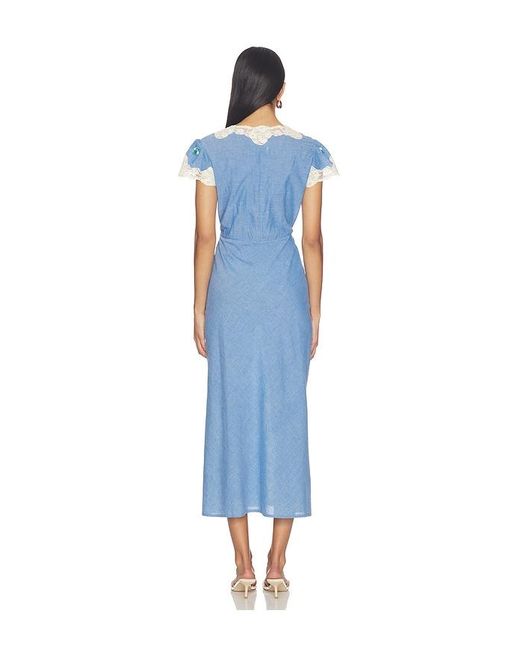 Rixo Blue Amari Dress