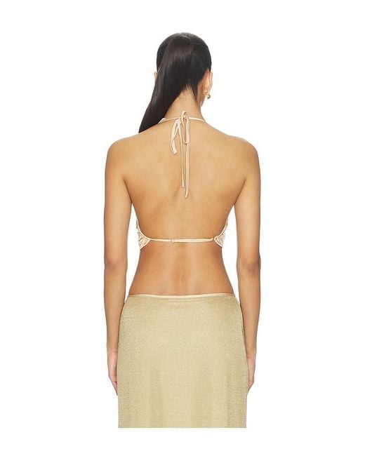 Tiger Mist Natural Cyrene Satin Cowl Top