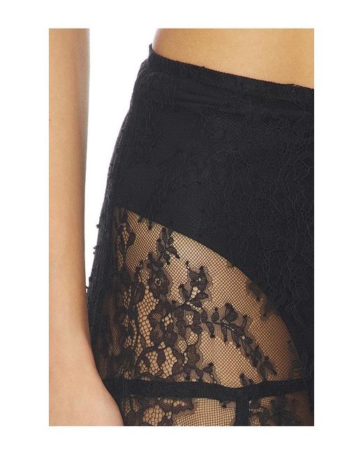 Lovers + Friends Black Alegra Midi Skirt