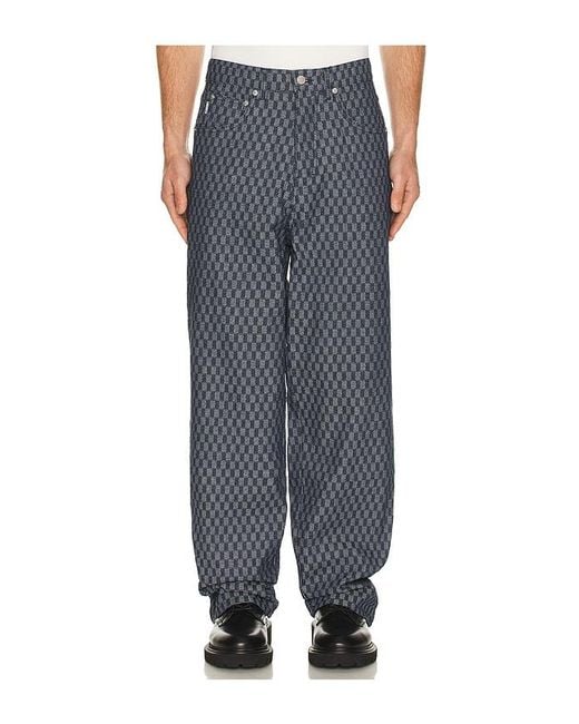 Pleasures Blue Formula Baggy Jeans for men