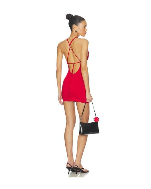 Frankie's Bikinis Red X Jennie Carla Cotton Jersey Mini Dress