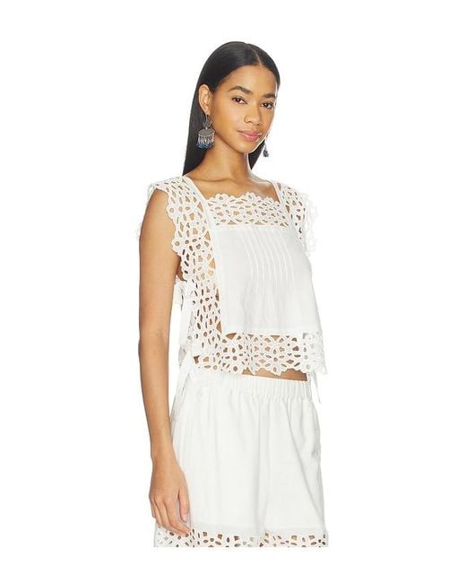 Sea Natural Leila Eyelet Sleeveless Top