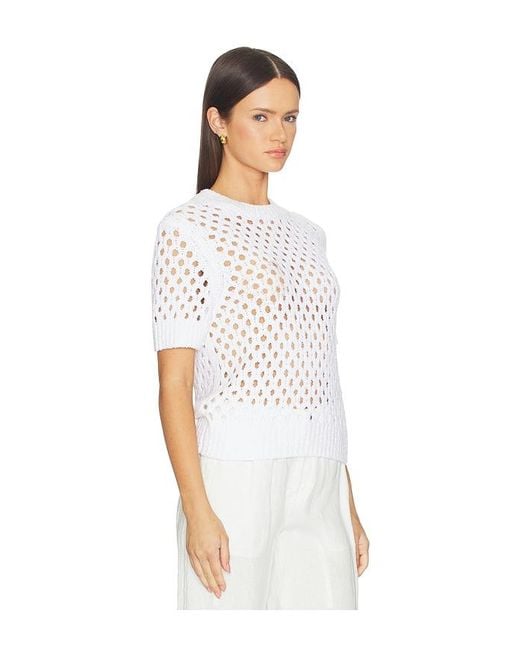 Vince White Honeycomb Boxy Tee