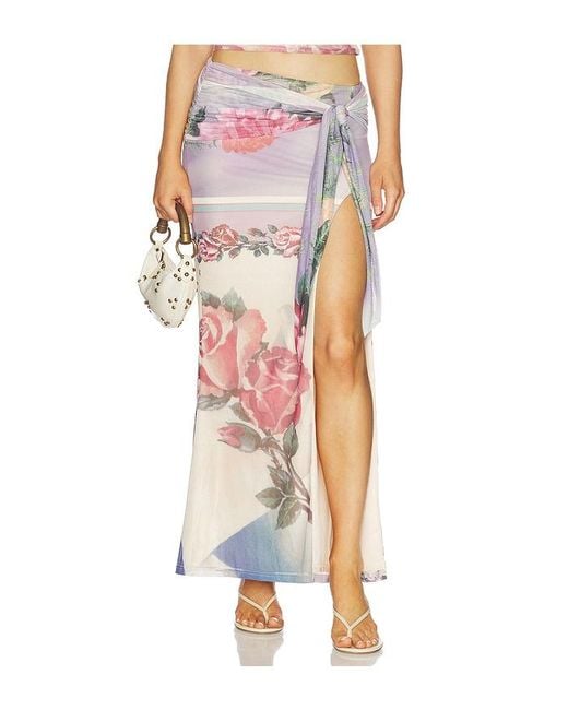 Tiger Mist Multicolor Raffie Maxi Skirt