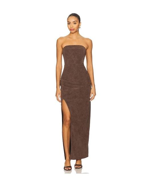 Line & Dot Brown Alfie Maxi Dress