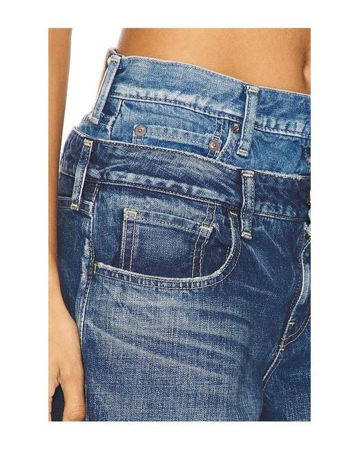 Moussy Blue Bogota Double Belt Jeans