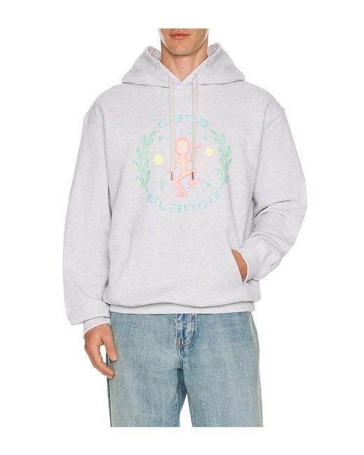 Casablanca White Hooded Sweatshirt for men