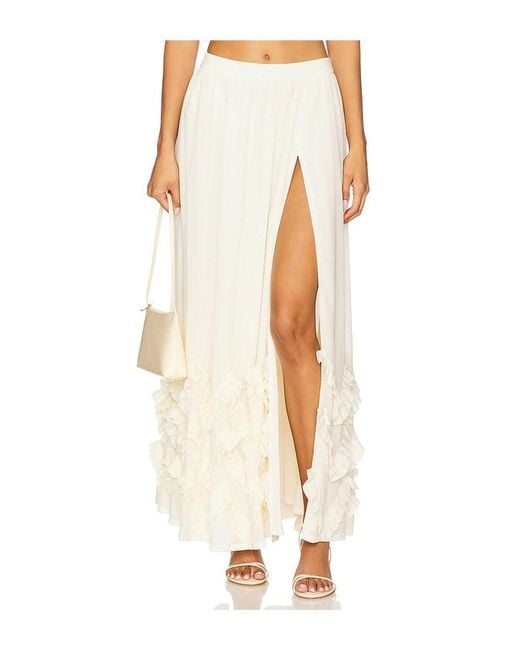 MAJORELLE White Lindy Maxi Skirt
