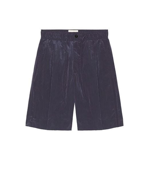 Feng Chen Wang Blue Nylon Cargo Shorts for men