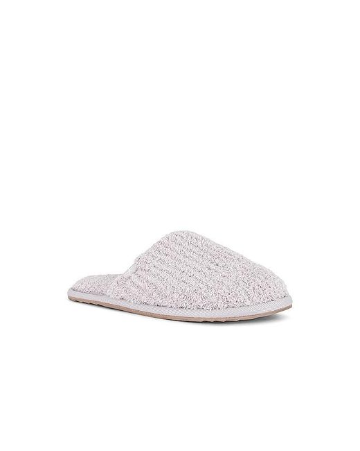 Barefoot Dreams White Cozychic Ribbed Slipper