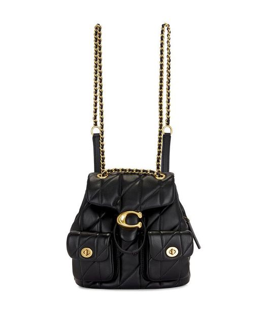 COACH Black Tabby Quilted Backpack