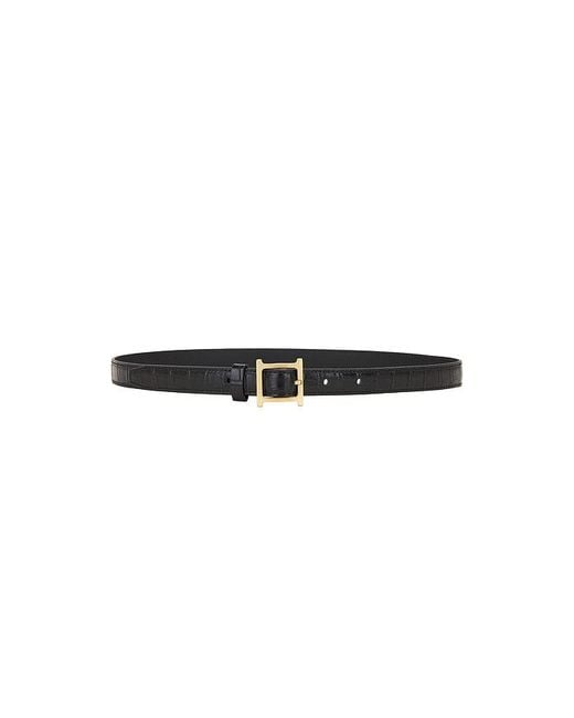 Helsa Black Logo Mini Waist Belt