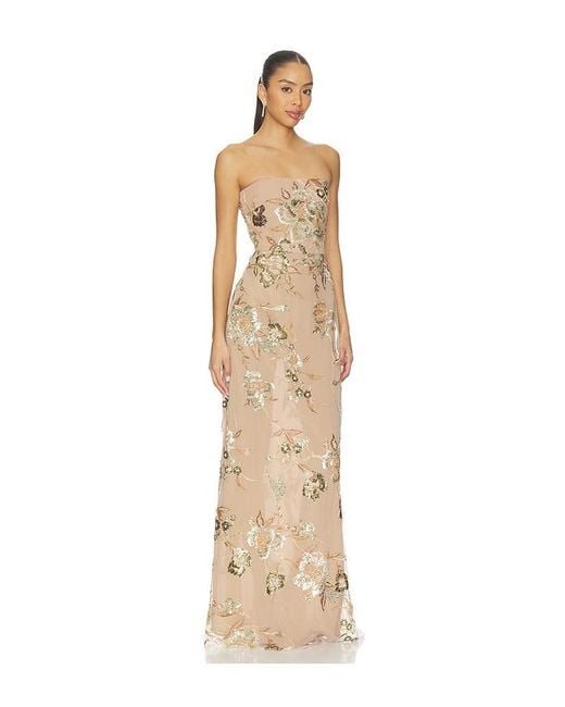 SAU LEE Natural Pippa Maxi Dress