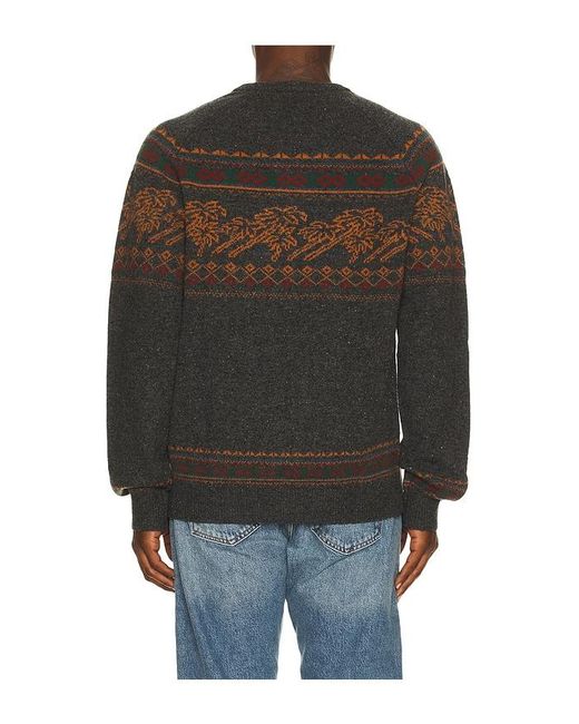Faherty Brand Black Donegal Crew Neck Sweater for men
