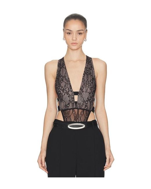 Halo Black Opacity Bodysuit