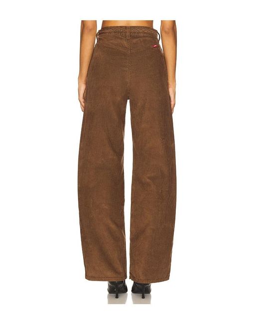 Levi's Brown Ribcage Wide Leg Braided Jeans