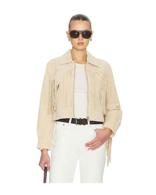 Blank NYC Natural Fringe Jacket
