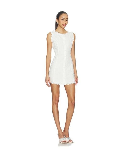 For Love & Lemons White Susie Eyelet Mini Dress