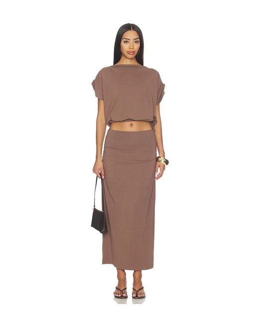 LNA Brown Halina Top