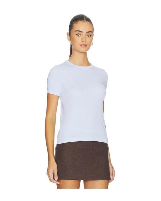 Enza Costa White Supima Cotton New Classic Short Sleeve Tee